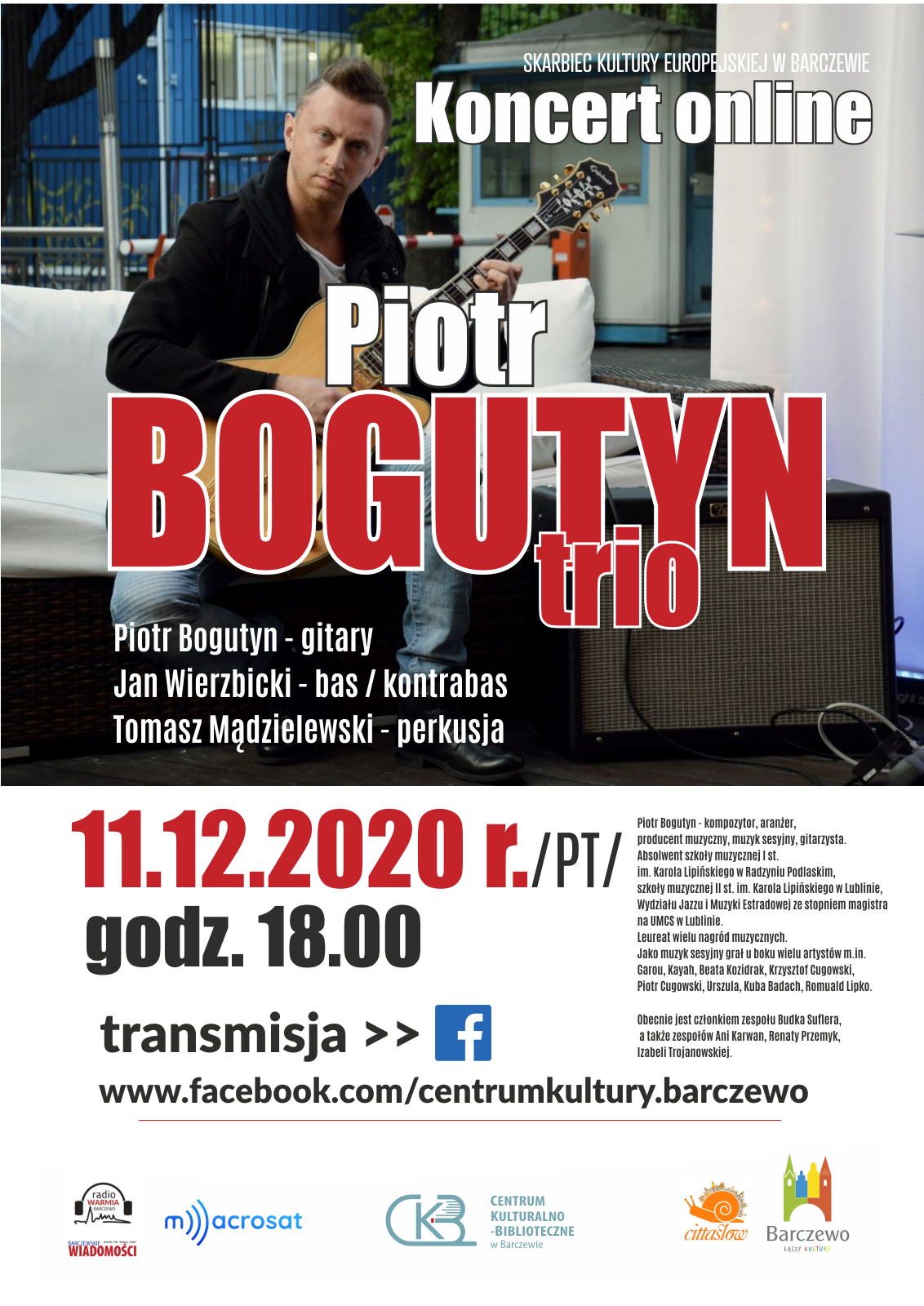 Piotr Bogutyn Trio – koncert online