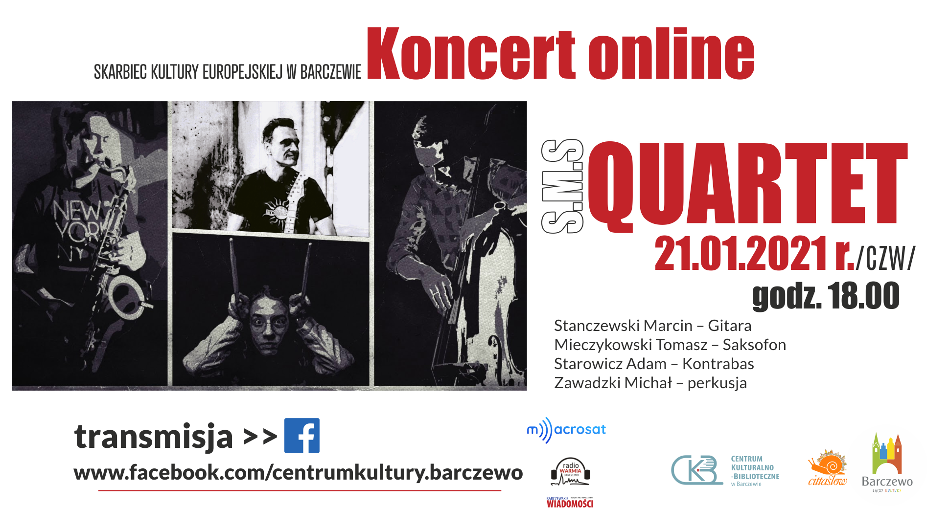 S.M.S Quartet – koncert online