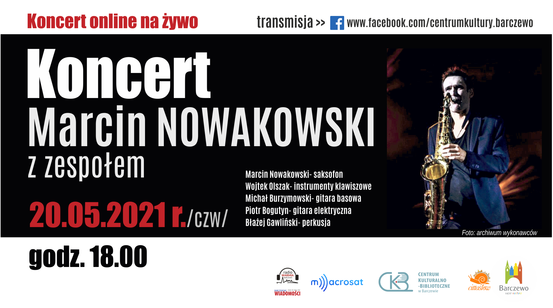 Marcin Nowakowski z zespołem – online