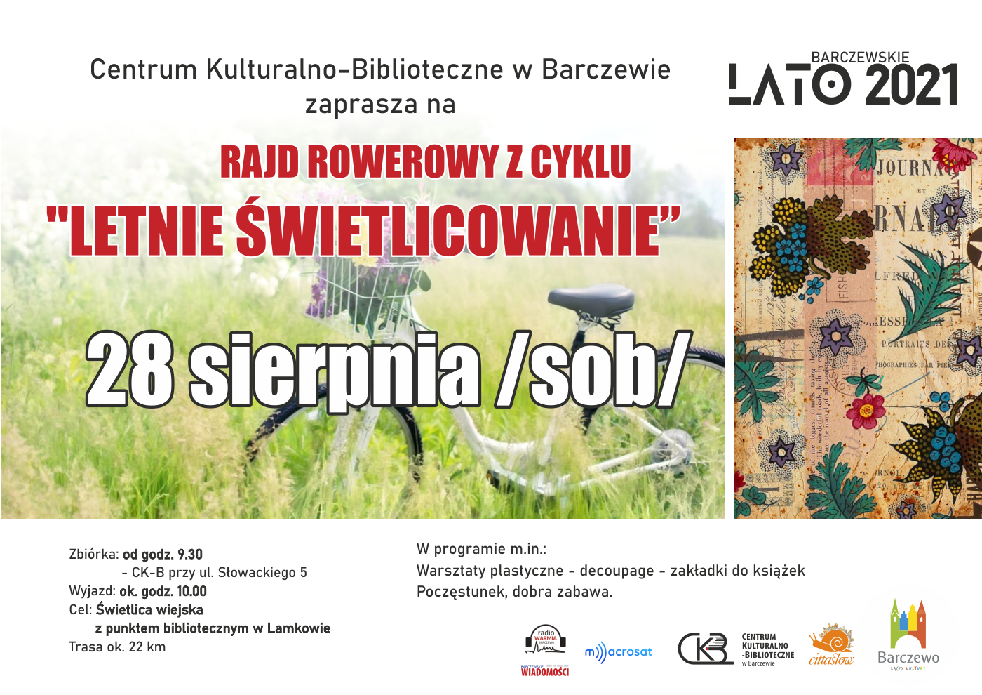 Letnie świetlicowanie – rajd rowerowy do Lamkowa