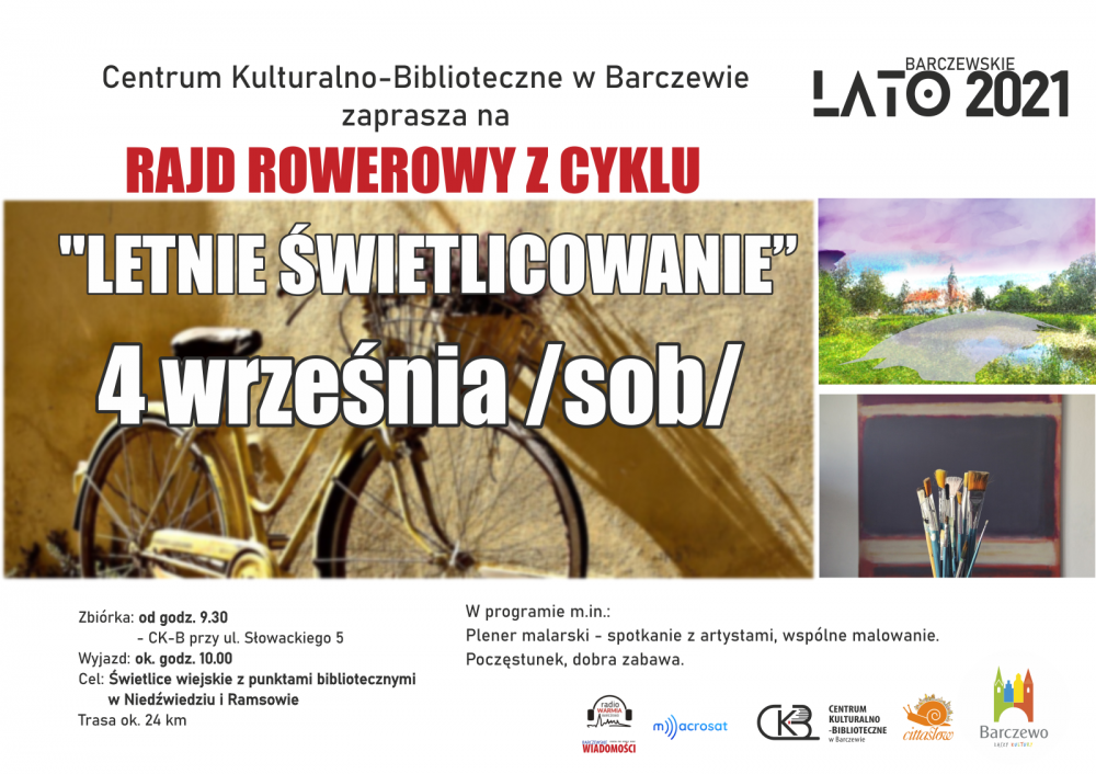 Letnie świetlicowanie- rajd rowerowy Niedźwiedź, Ramsowo