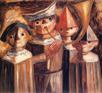 “Czworo dzieci z trąbą” – Tadeusz Makowski