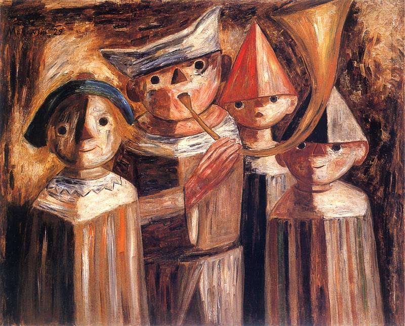 “Czworo dzieci z trąbą” – Tadeusz Makowski