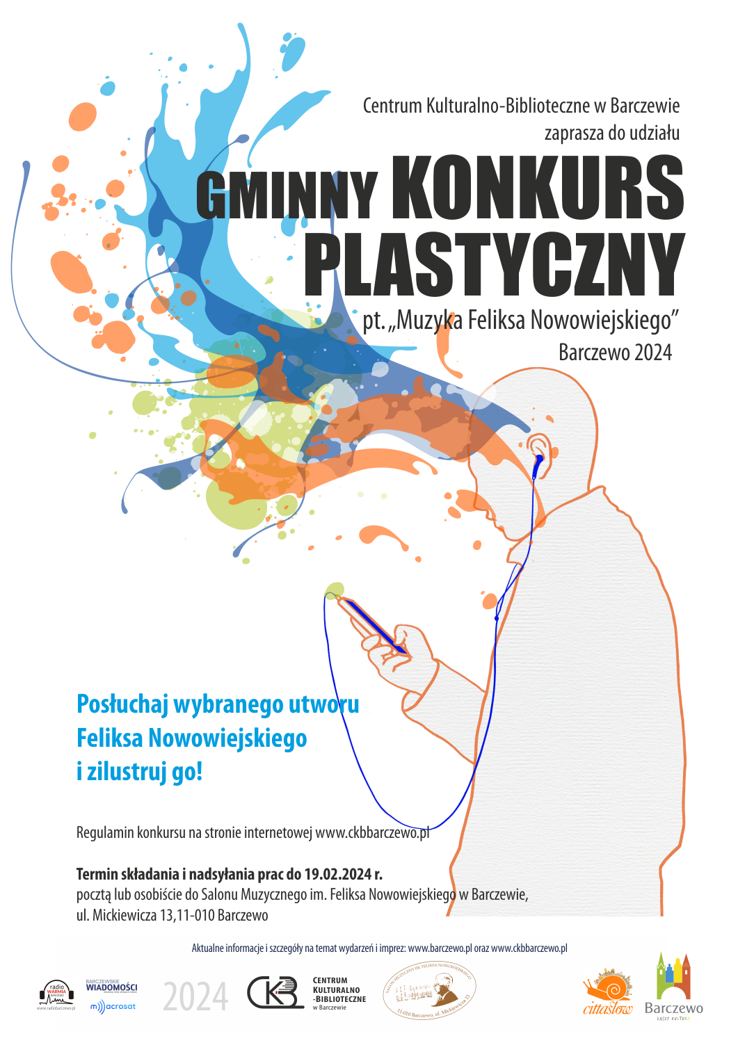GMINNY KONKURS PLASTYCZNY pt. „Muzyka Feliksa Nowowiejskiego” Barczewo 2024