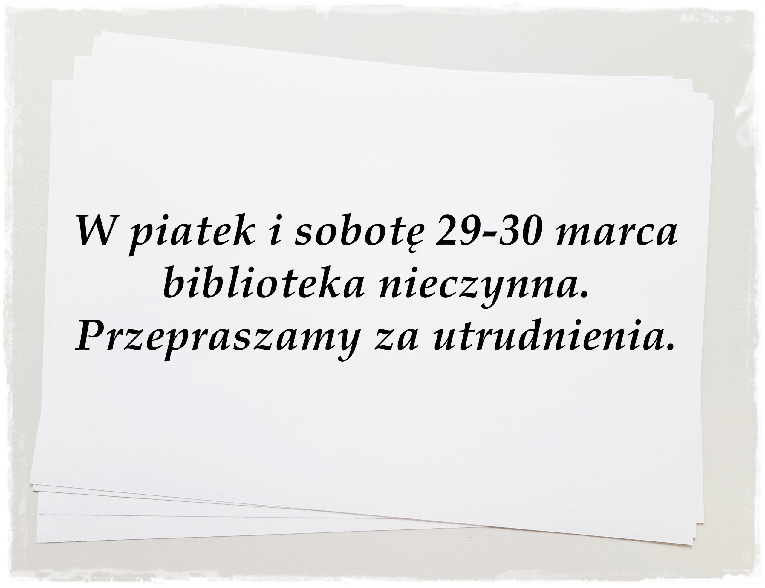 Biblioteka nieczynna