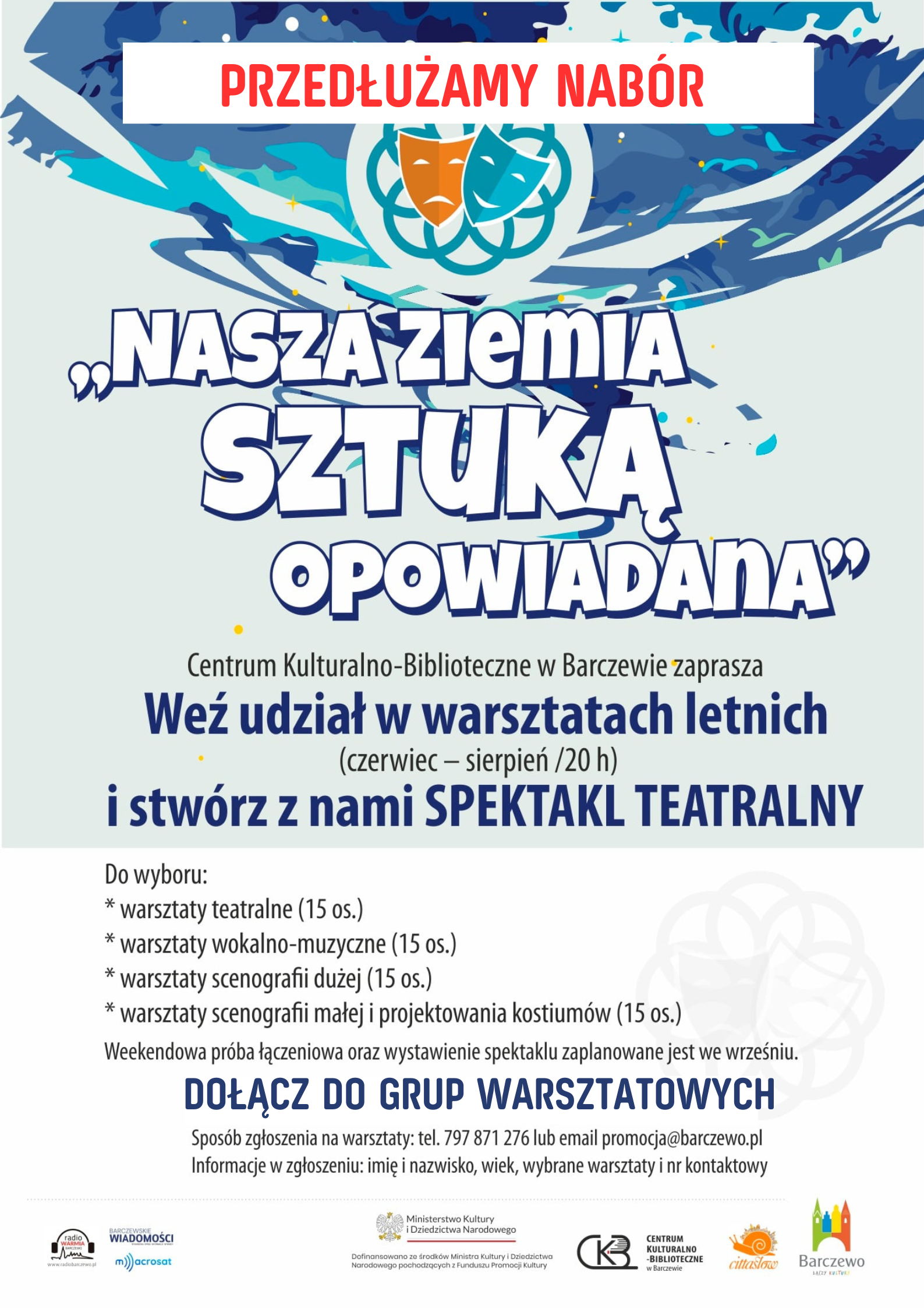 Przedłużamy nabór na warsztaty do projektu „Nasza Ziemia sztuką opowiadana”!