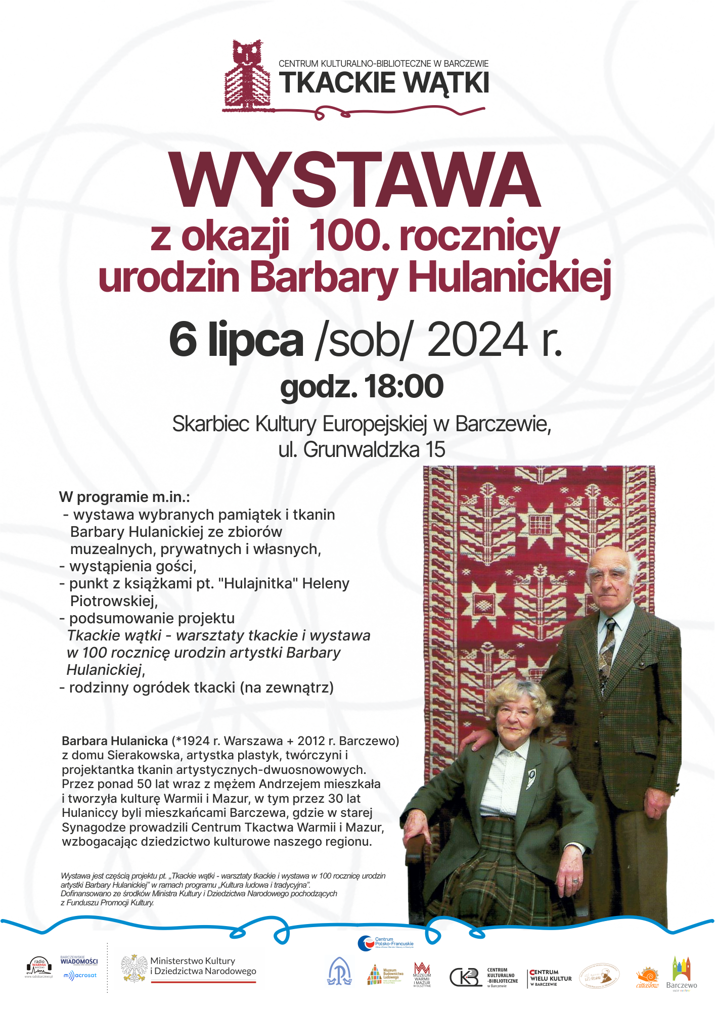 WYSTAWA z okazji 100. rocznicy urodzin Barbary Hulanickiej