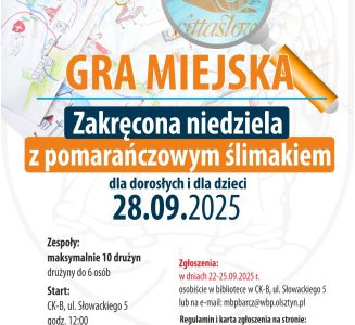 Gra miejska „Zakręcona niedziela z pomarańczowym ślimakiem”