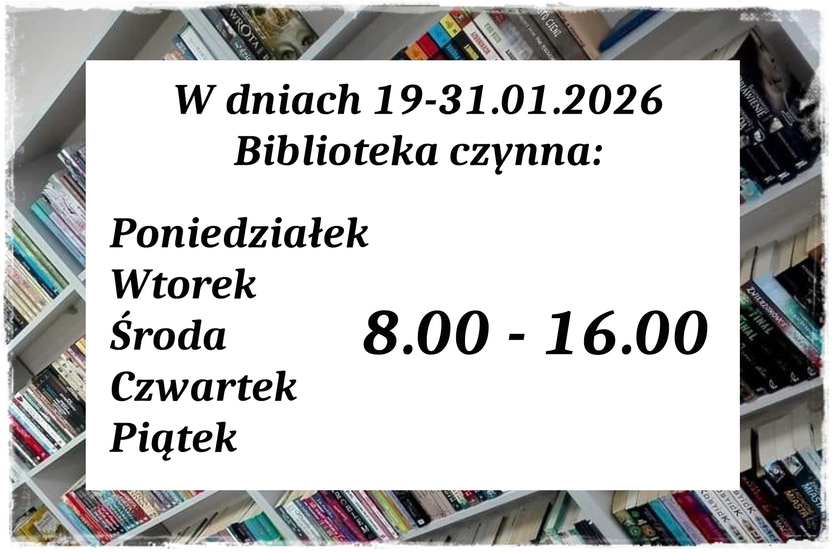 Biblioteka w ferie zimowe